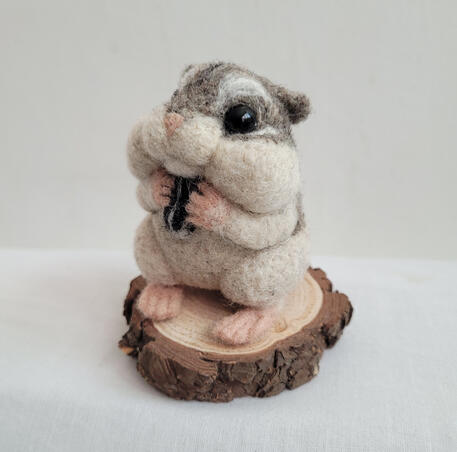 Russian dwarf hamster made of wool